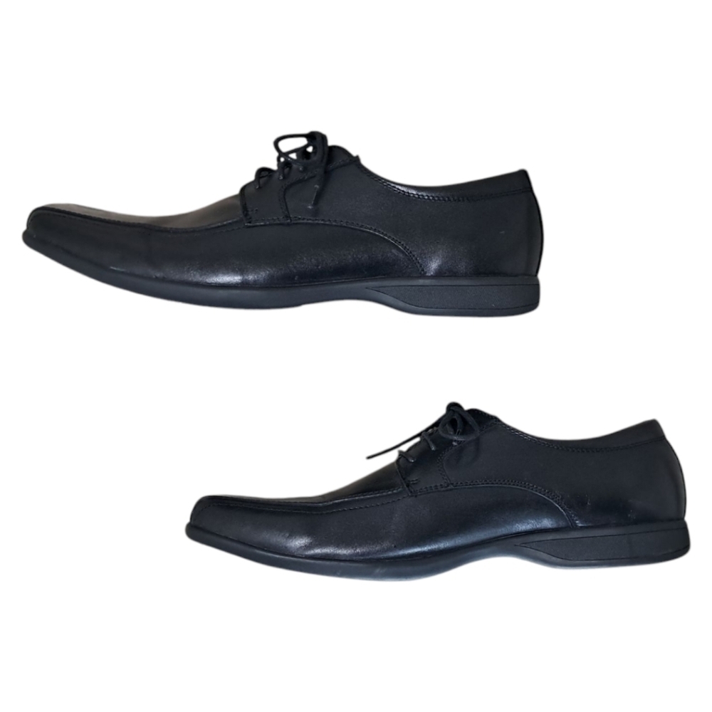 Asher Green Black Leather Oxfords Size 13 - Picture 12 of 14